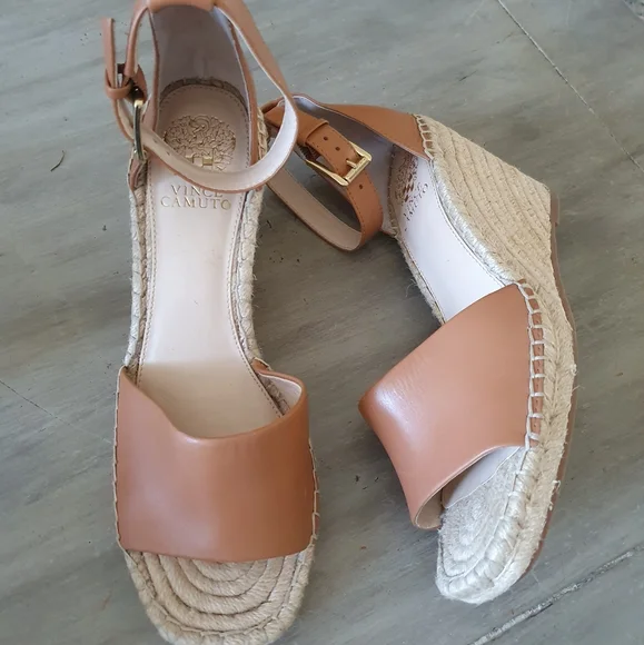 Vince Camuto Platform Maaza Wedge Leather Shoes Size 10 - Picture 4 of 12